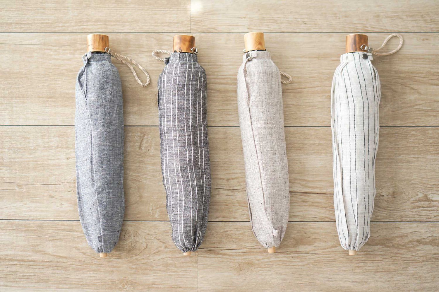 折りたたみ傘 メンズ 日傘 山梨で織った、ミミのある小幅のリネン