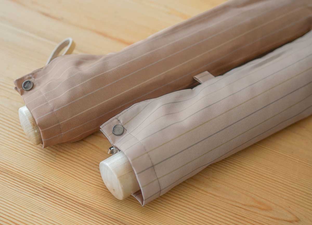 Twin stripe folding umbrella 55cm 8 ribs