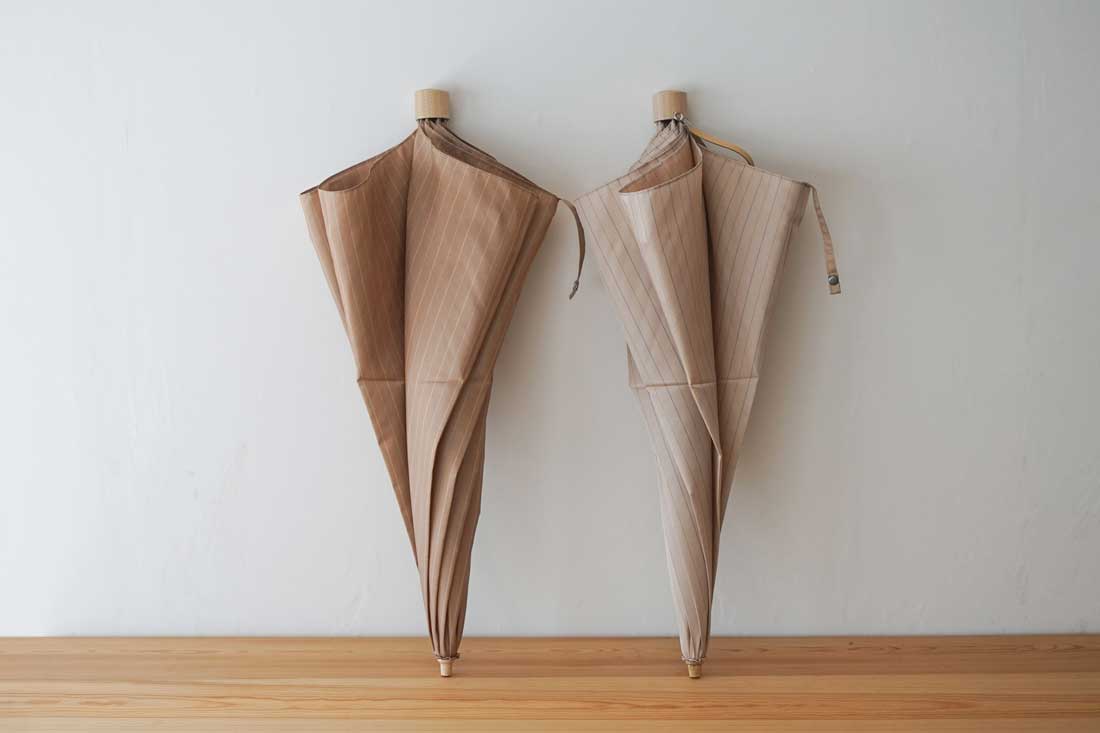 Twin stripe folding umbrella 55cm 8 ribs
