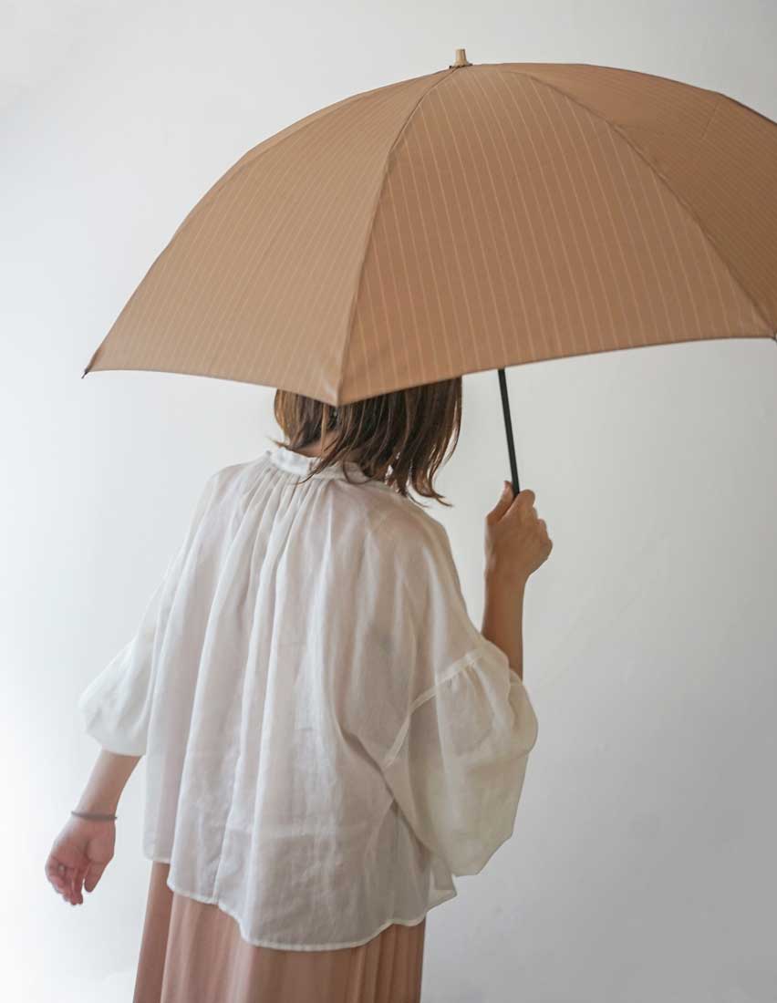 Twin stripe folding umbrella 55cm 8 ribs