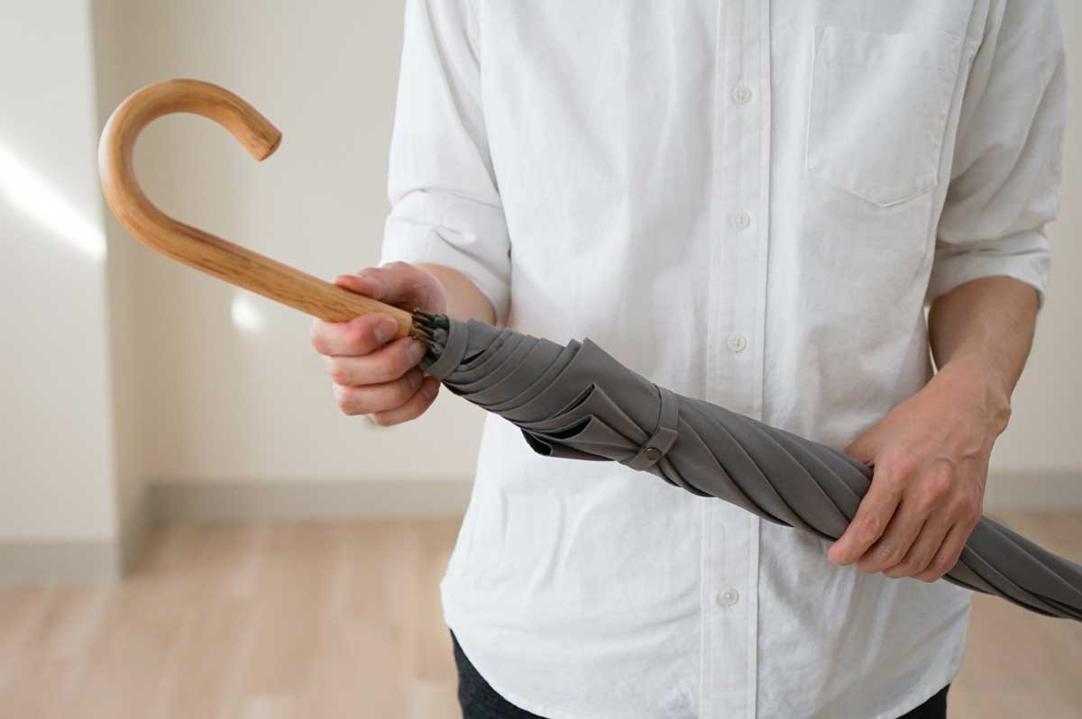 コットンローンシェードmen 長傘 55cm 8本骨