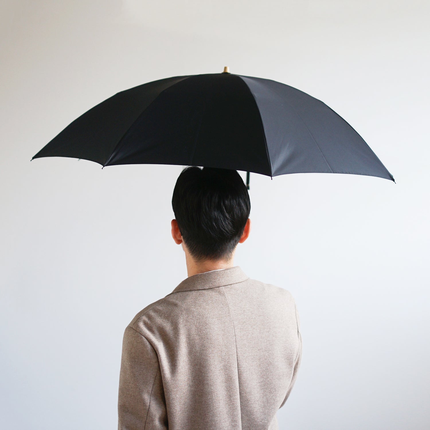 折りたたみ傘 メンズ 雨傘 超撥水 2段折り 小宮商店 ミラトーレ ブラック