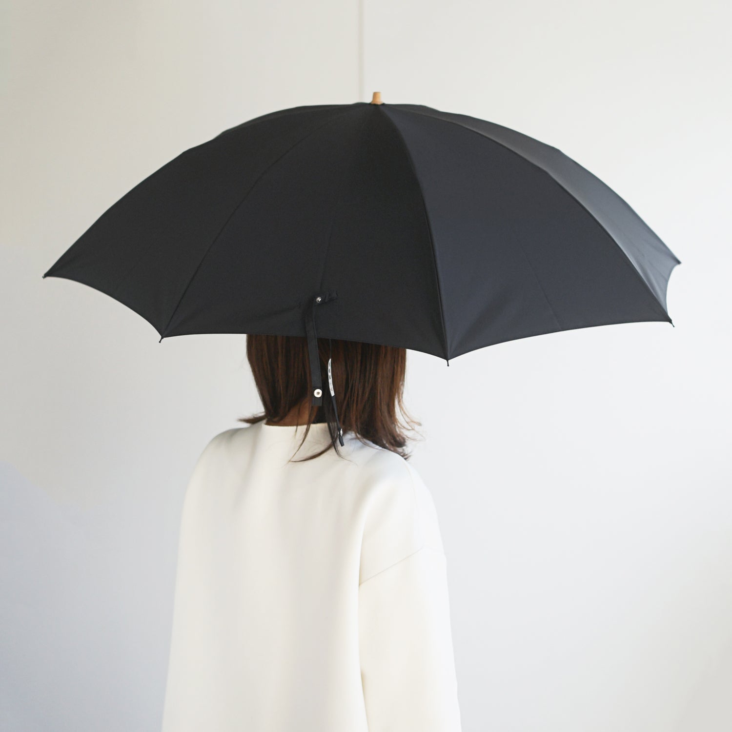 折りたたみ傘 メンズ 雨傘 超撥水 2段折り 小宮商店 ミラトーレ ブラック