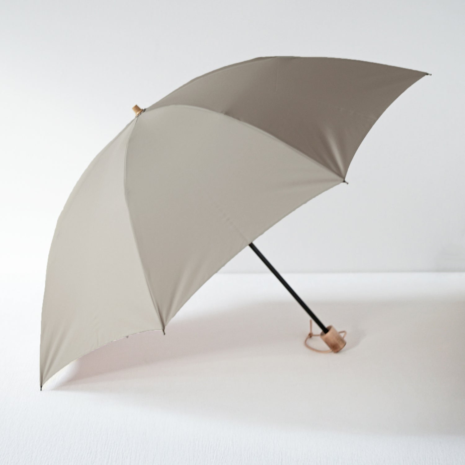 折りたたみ傘 メンズ 雨傘 超撥水 2段折り 小宮商店 ミラトーレ グレージュ