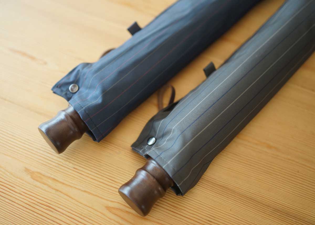 Twin stripe folding umbrella 60cm 10 ribs
