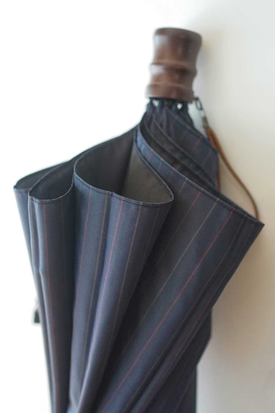 Twin stripe folding umbrella 60cm 10 ribs