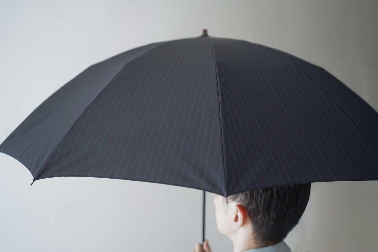 Twin stripe folding umbrella 60cm 10 ribs