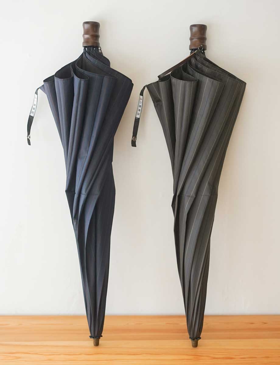 Twin stripe folding umbrella 60cm 10 ribs