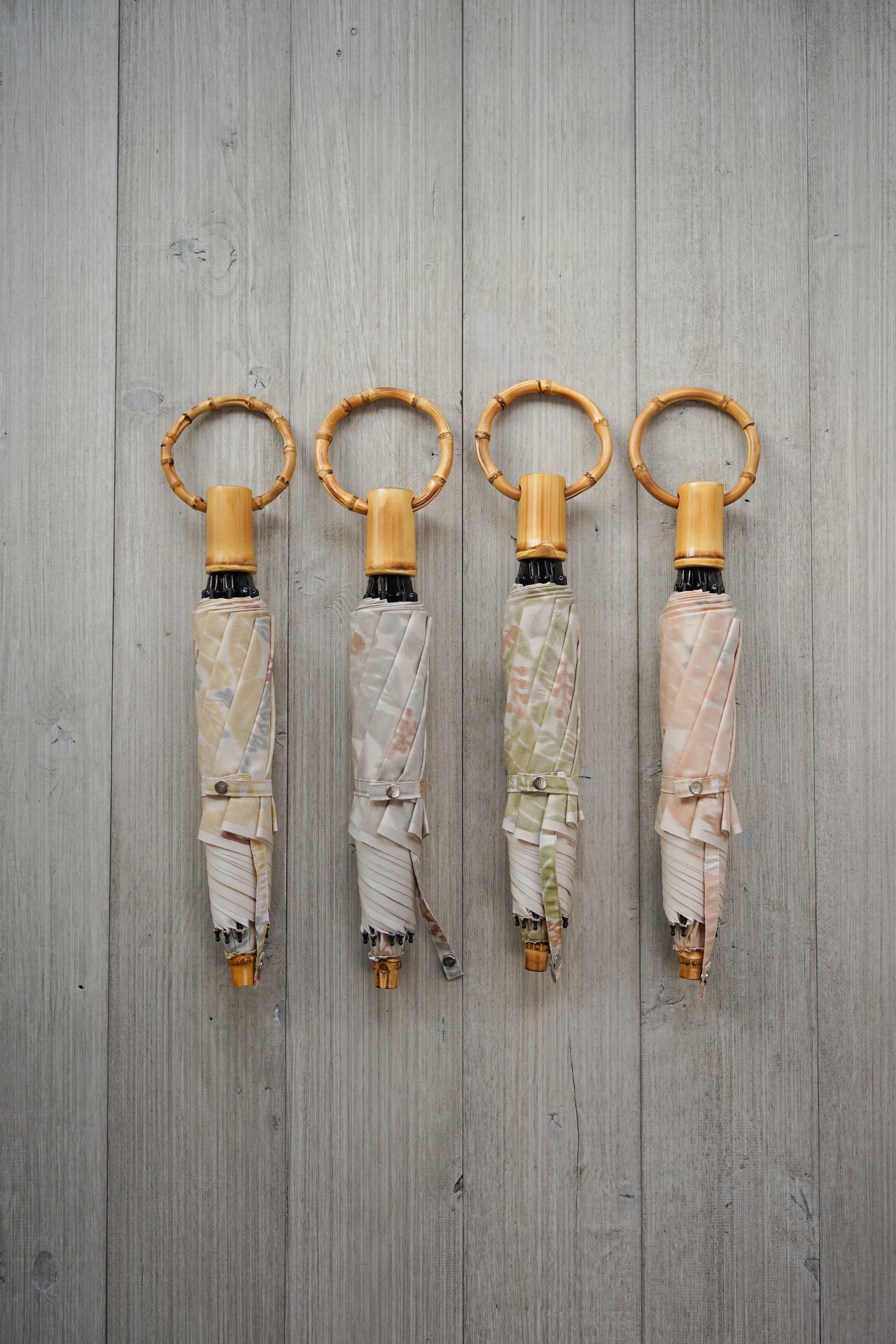 折りたたみ傘 レディース 晴雨兼用傘 軽くて持ちやすい、竹のリングハンドル