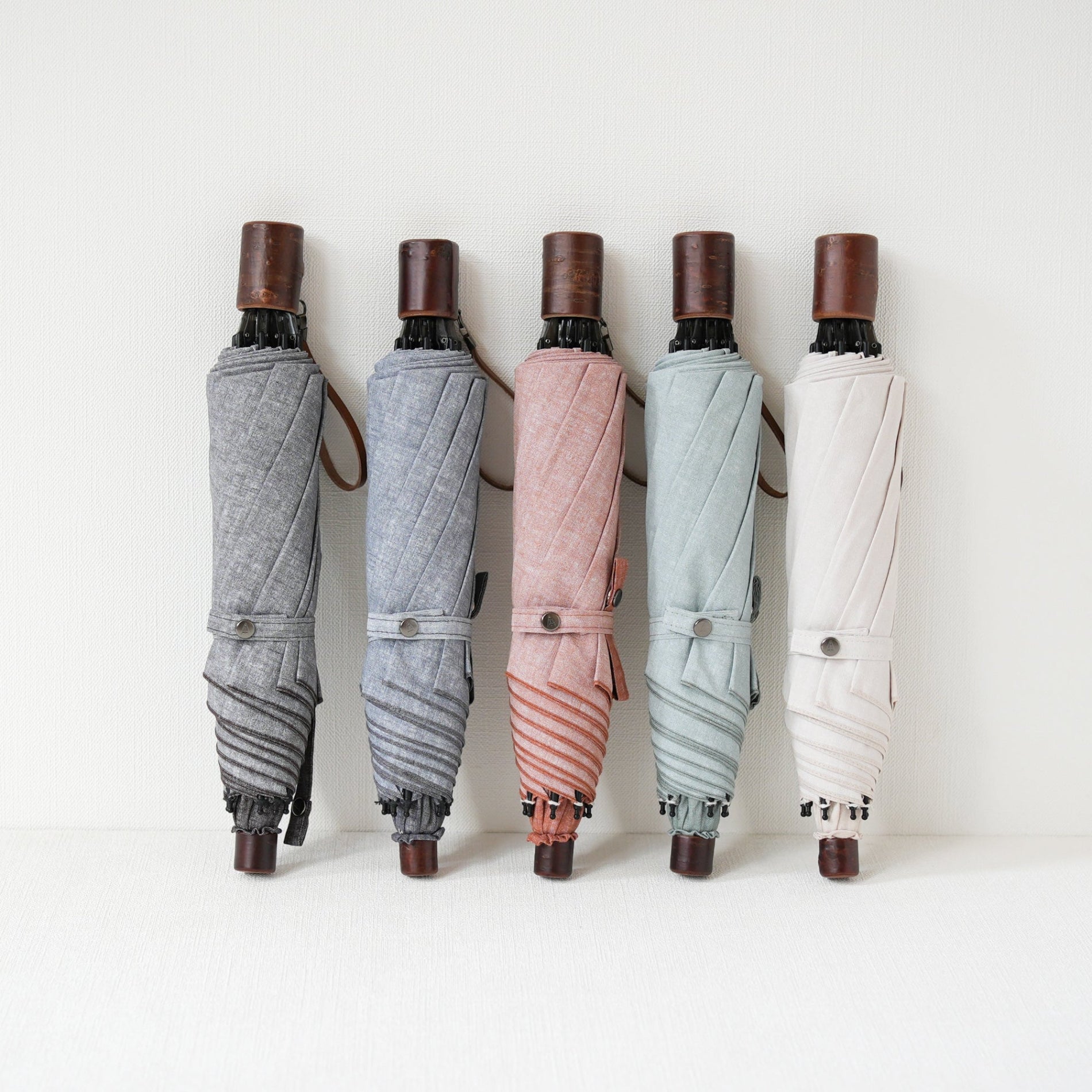 折りたたみ傘 レディース 天然繊維の日傘 遮熱加工・撥水加工を施した、涼しいリネンの日傘