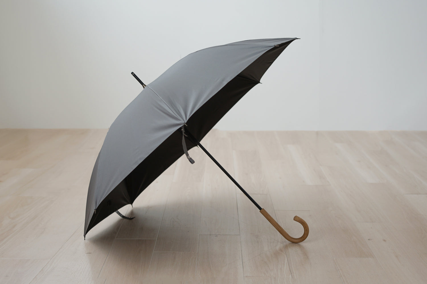 長傘 メンズ 日傘・晴雨兼用傘 遮光・遮熱 大きい カーボン骨 小宮商店 Cotton Lawn Shade グレー
