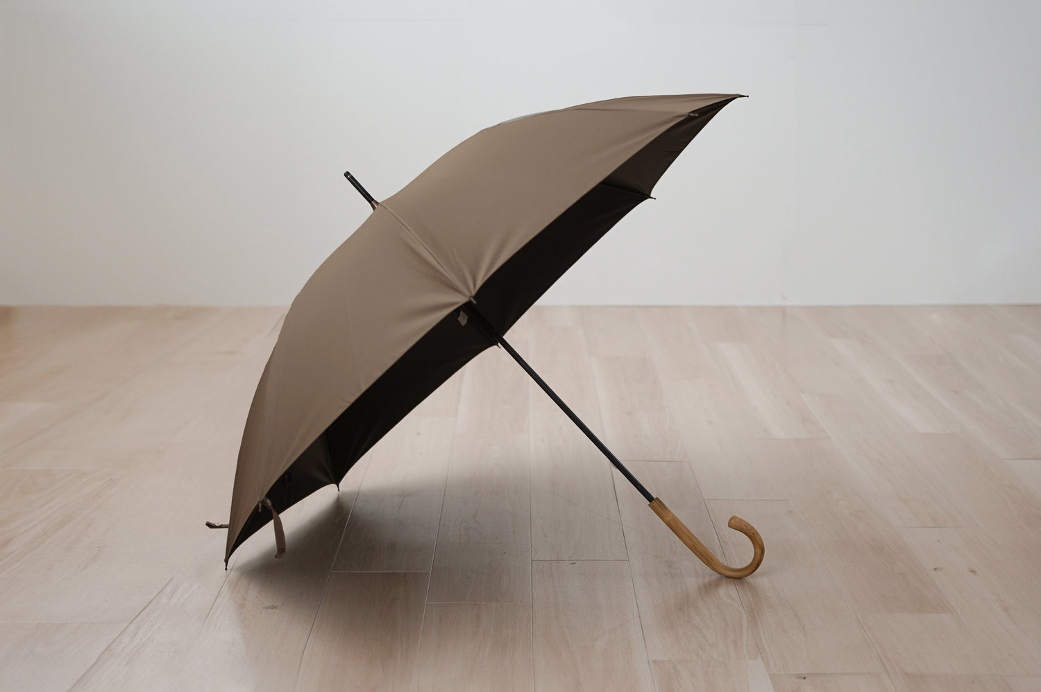 長傘 メンズ 日傘・晴雨兼用傘 遮光・遮熱 大きい カーボン骨 小宮商店 Cotton Lawn Shade オリーブブラウン