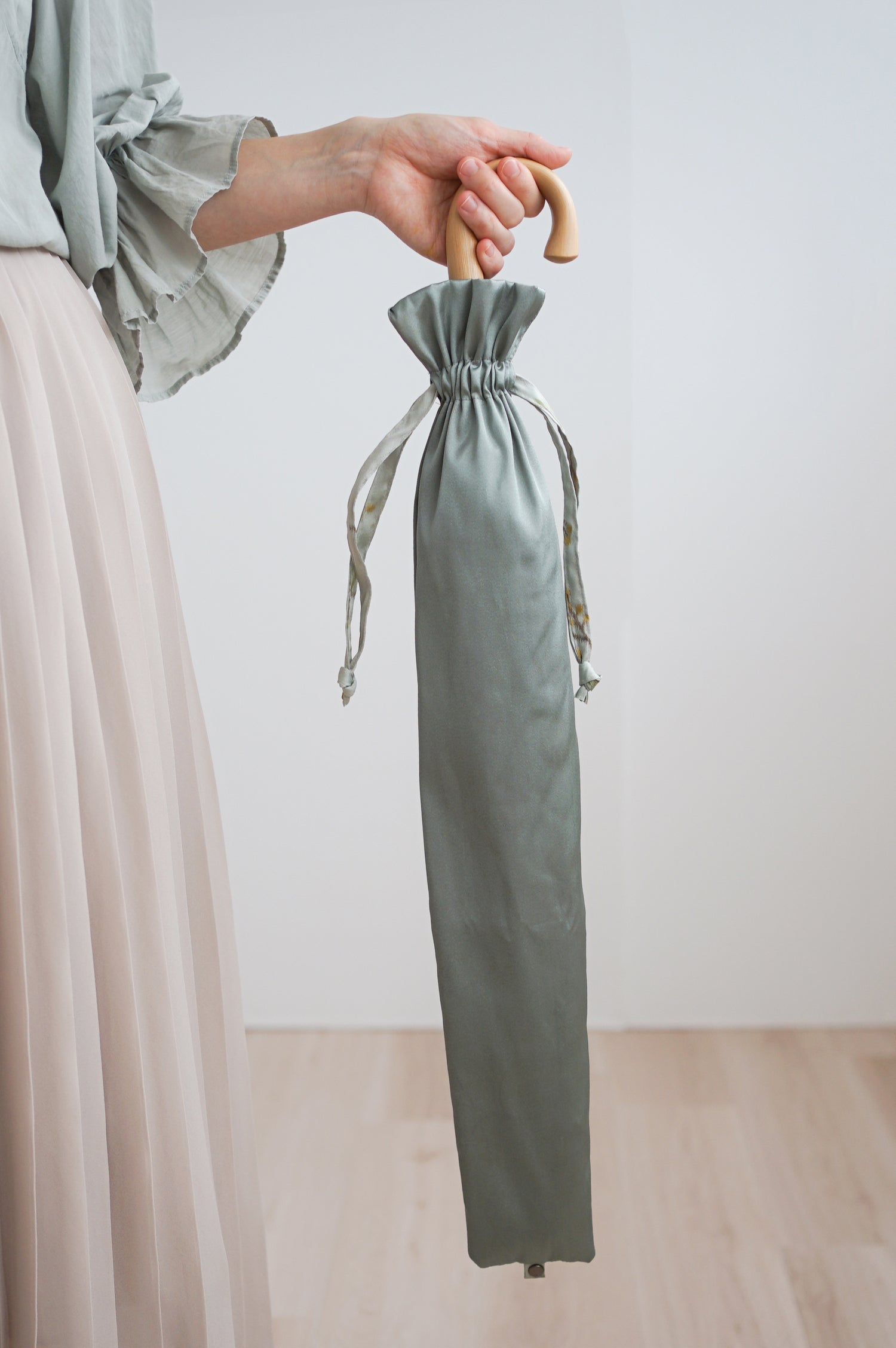 折りたたみ傘 レディース 雨傘 長傘用と折りたたみ傘用で2通り使える傘袋