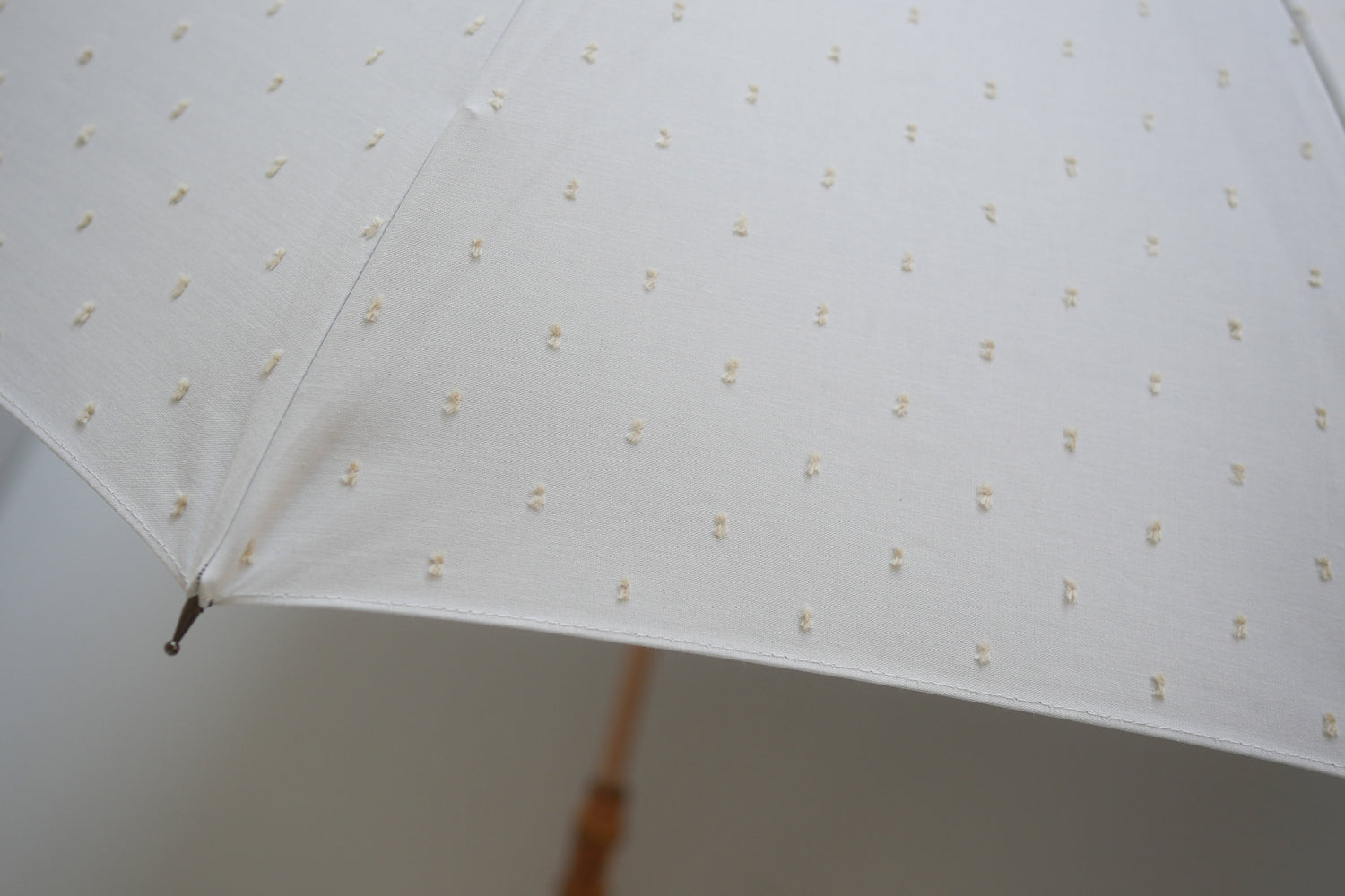 長傘 レディース 日傘・晴雨兼用傘 立体的なドット柄がかわいい、機能的な晴雨兼用傘