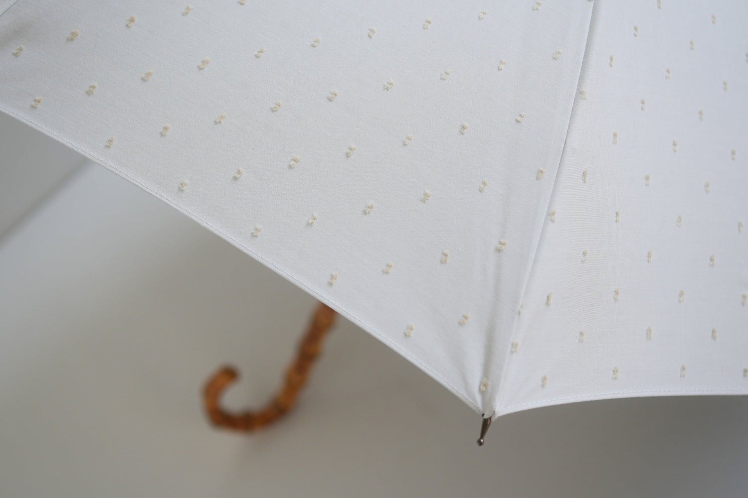 長傘 レディース 日傘・晴雨兼用傘 立体的なドット柄がかわいい、機能的な晴雨兼用傘