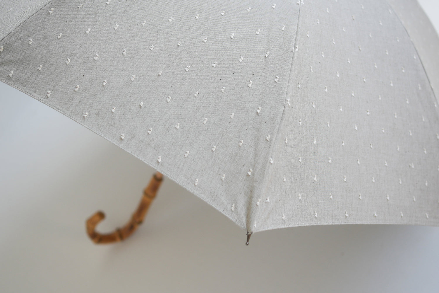 長傘 レディース 日傘・晴雨兼用傘 立体的なドット柄がかわいい、機能的な晴雨兼用傘