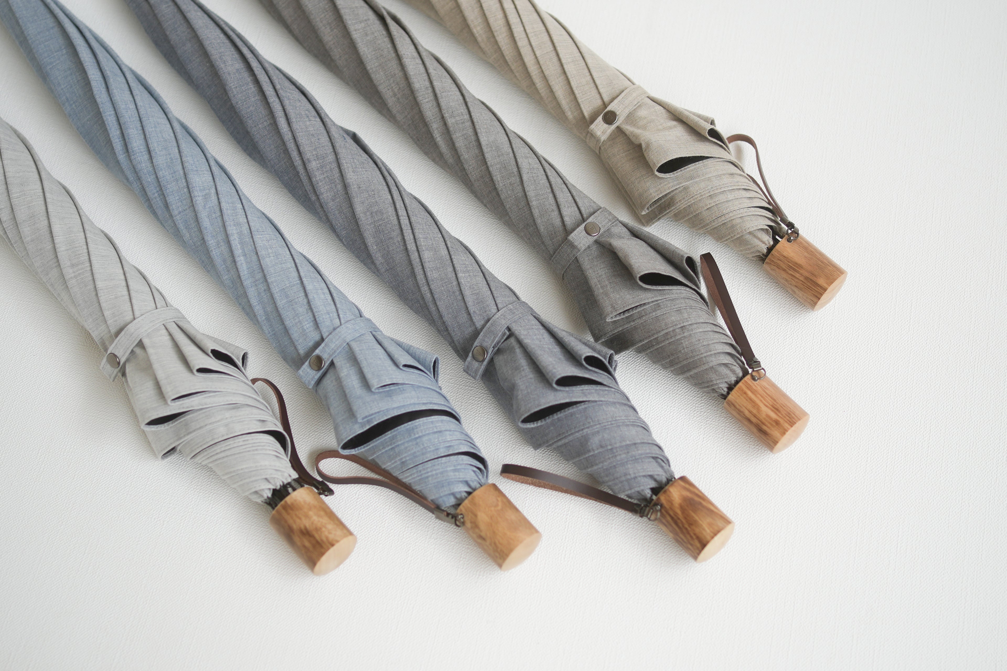 折りたたみ傘 メンズ 晴雨兼用傘 シャンブレーシャツのようなおしゃれさと、猛暑でも涼しい機能性