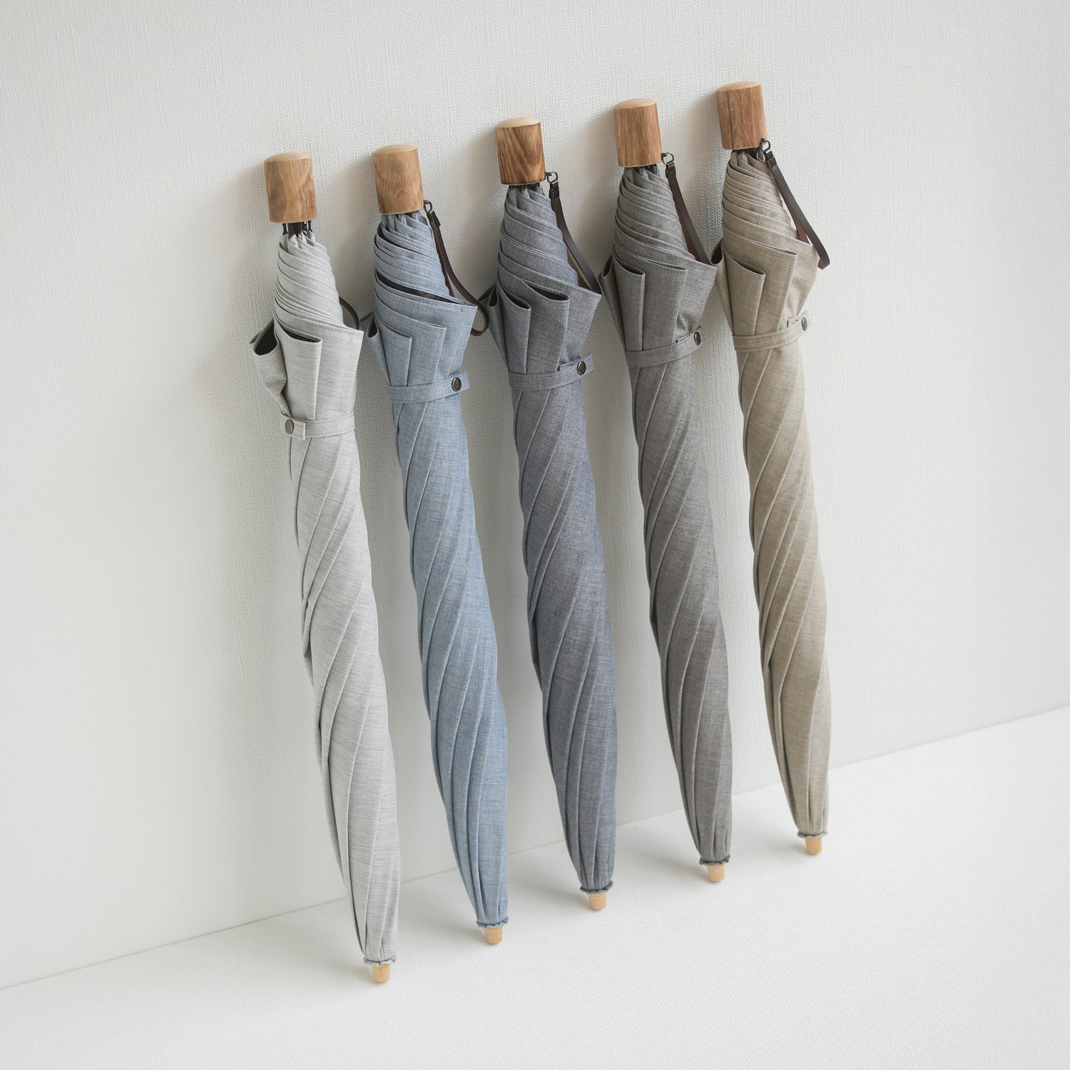 折りたたみ傘 メンズ 晴雨兼用傘 シャンブレーシャツのようなおしゃれさと、猛暑でも涼しい機能性