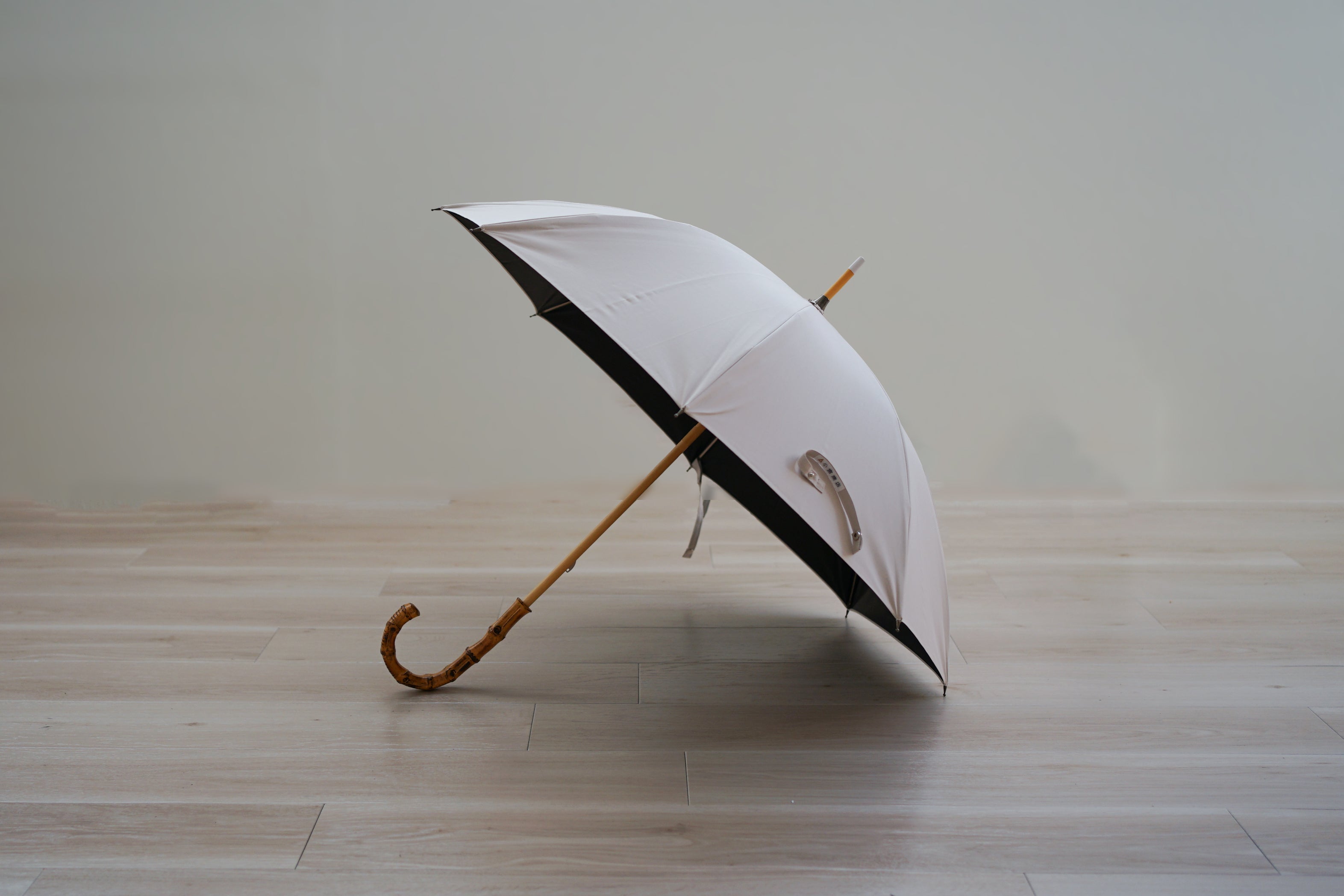 長傘 レディース 日傘・晴雨兼用傘 遮光・遮熱 木製シャフト 小宮商店 Cotton Shade オフホワイト