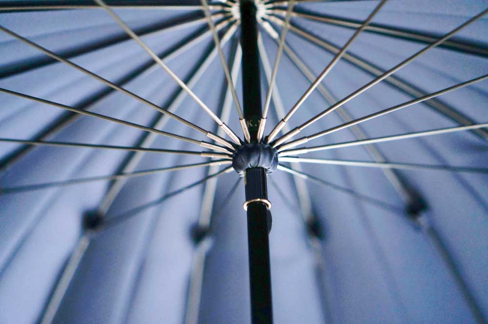 長傘 メンズ 雨傘 傘骨と中棒