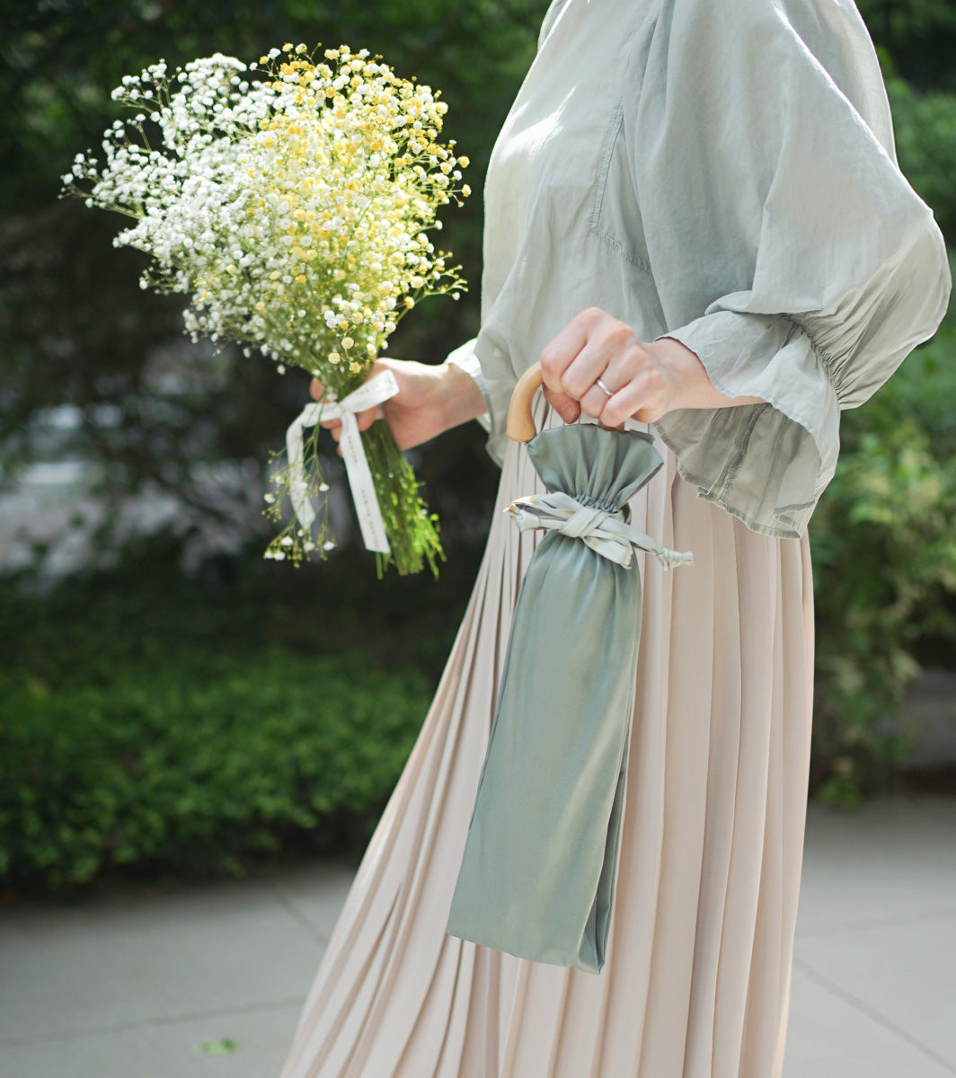 折りたたみ傘 レディース 雨傘 長傘用と折りたたみ傘用で2通り使える傘袋