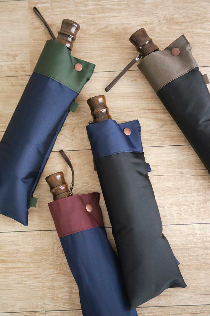 折りたたみ傘 メンズ 雨傘 淵のラインがファッションのアクセントに