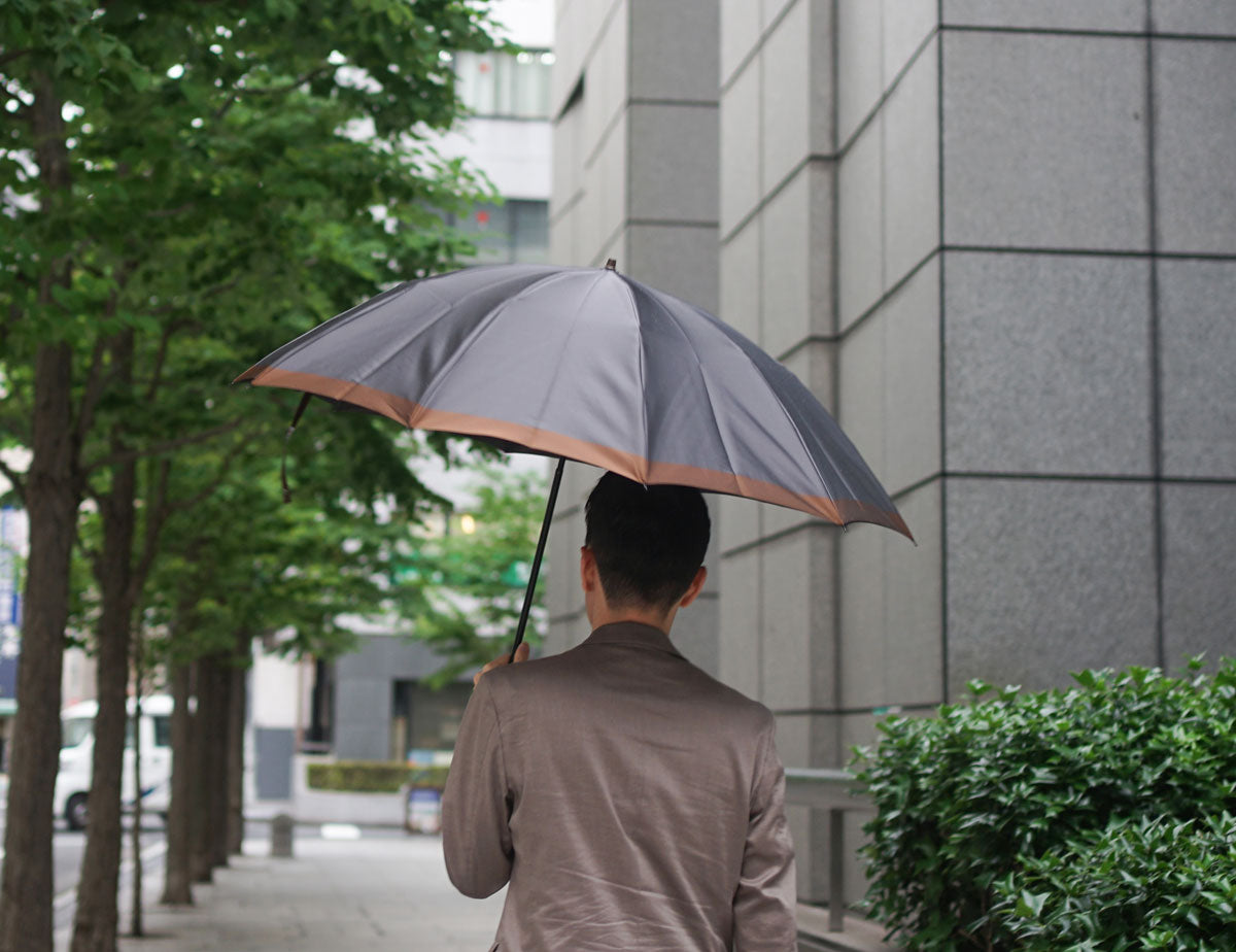 折りたたみ傘 メンズ 雨傘 淵のラインがファッションのアクセントに