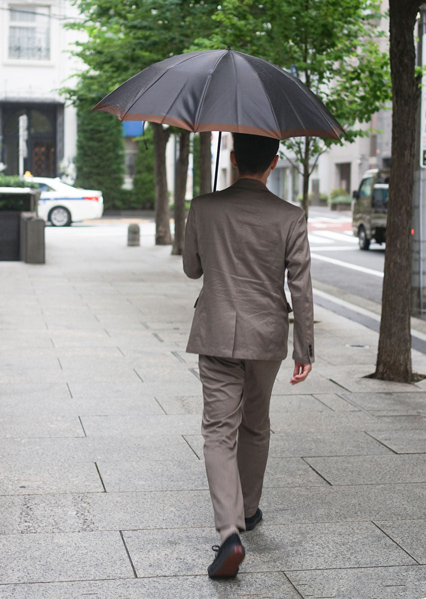 折りたたみ傘 メンズ 雨傘 淵のラインがファッションのアクセントに