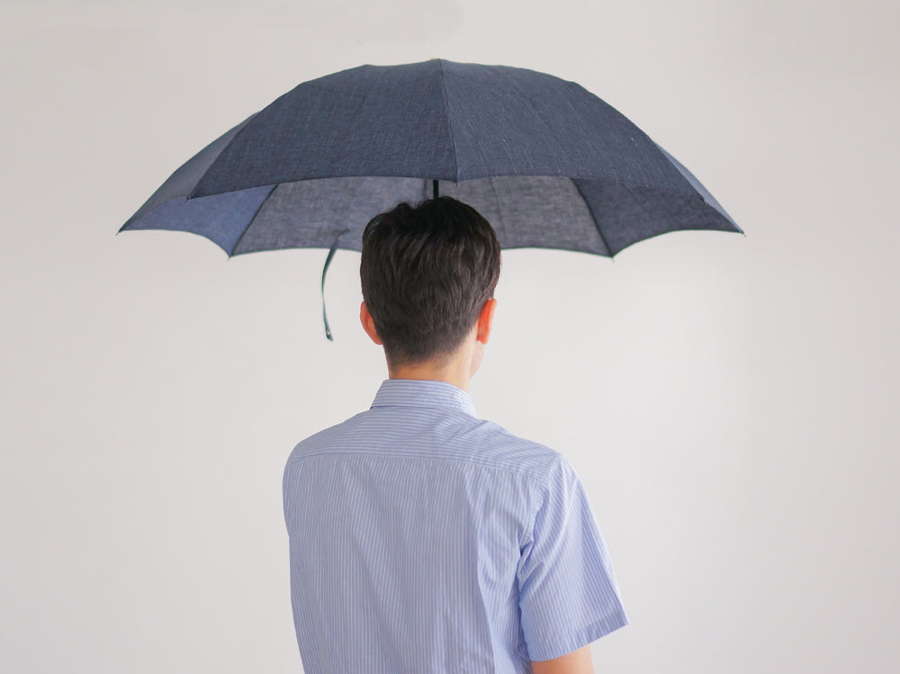 折りたたみ傘 メンズ 日傘 艶やかな光沢と重厚感が魅力の「甲州織」