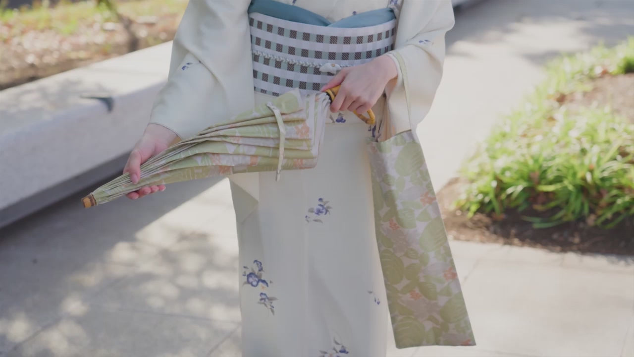 katakata 葉っぱ 折りたたみ傘 50cm 8本骨