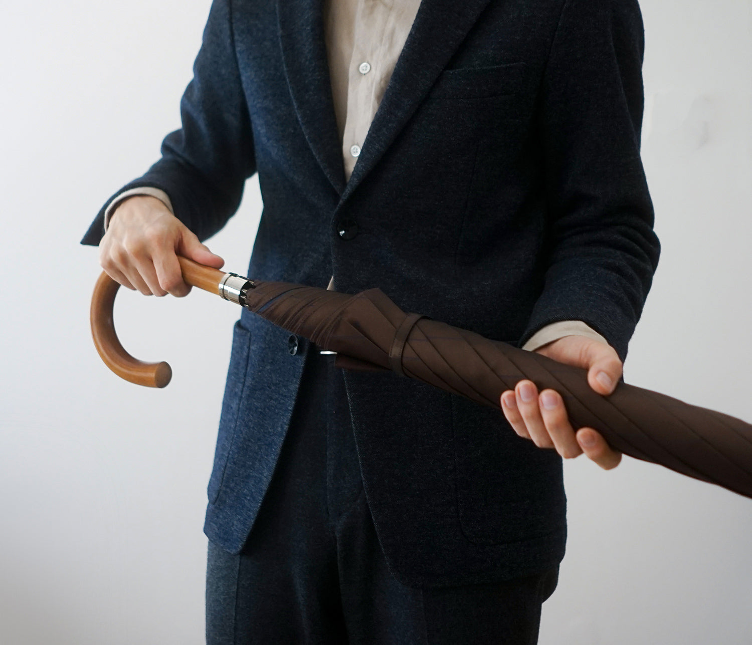 Regimental long umbrella 65cm 8 ribs