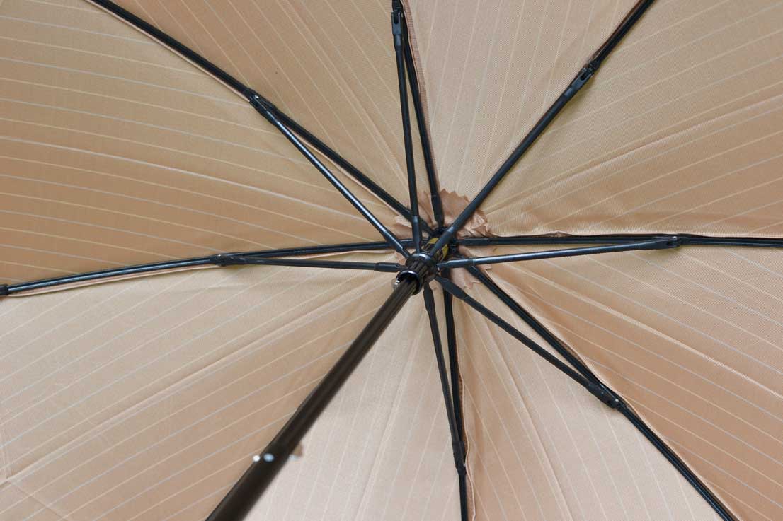 Twin stripe folding umbrella 55cm 8 ribs