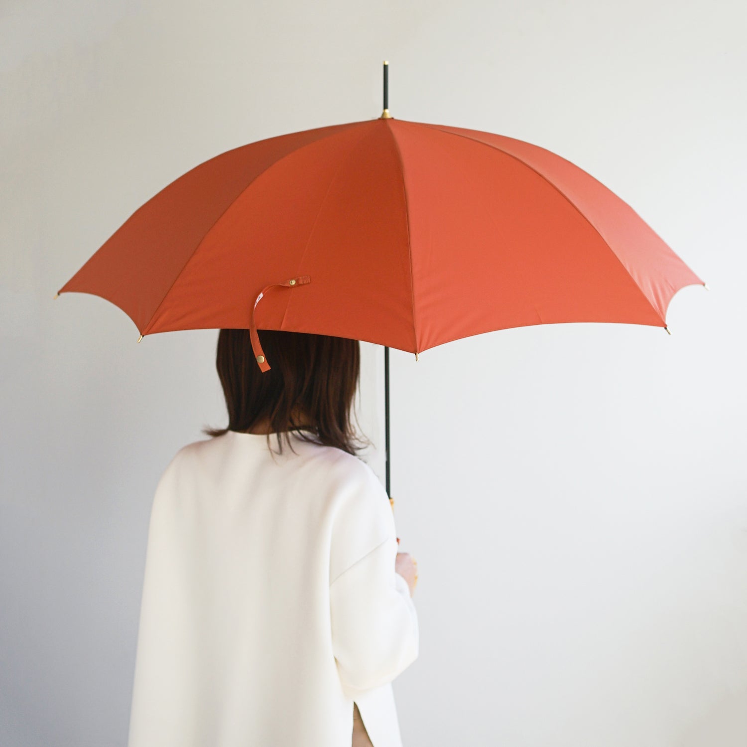 長傘 レディース 雨傘 超撥水 小宮商店 ミラトーレ オレンジブラウン