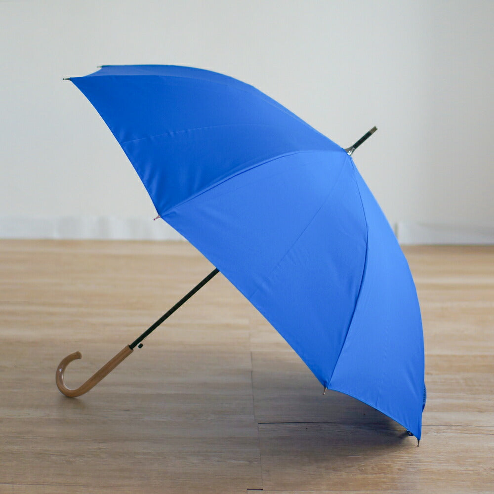 長傘 レディース 雨傘 超撥水 ワンタッチ 小宮商店 ミラトーレ ブルー