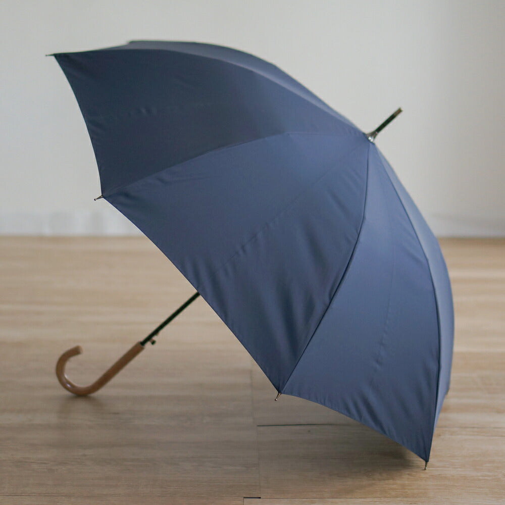 長傘 レディース 雨傘 超撥水 ワンタッチ 小宮商店 ミラトーレ ネイビー