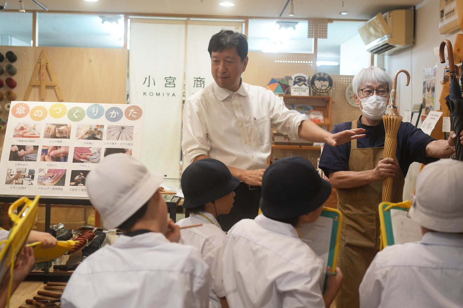 久松小学校の2年生が職業見学でショップに来てくれました