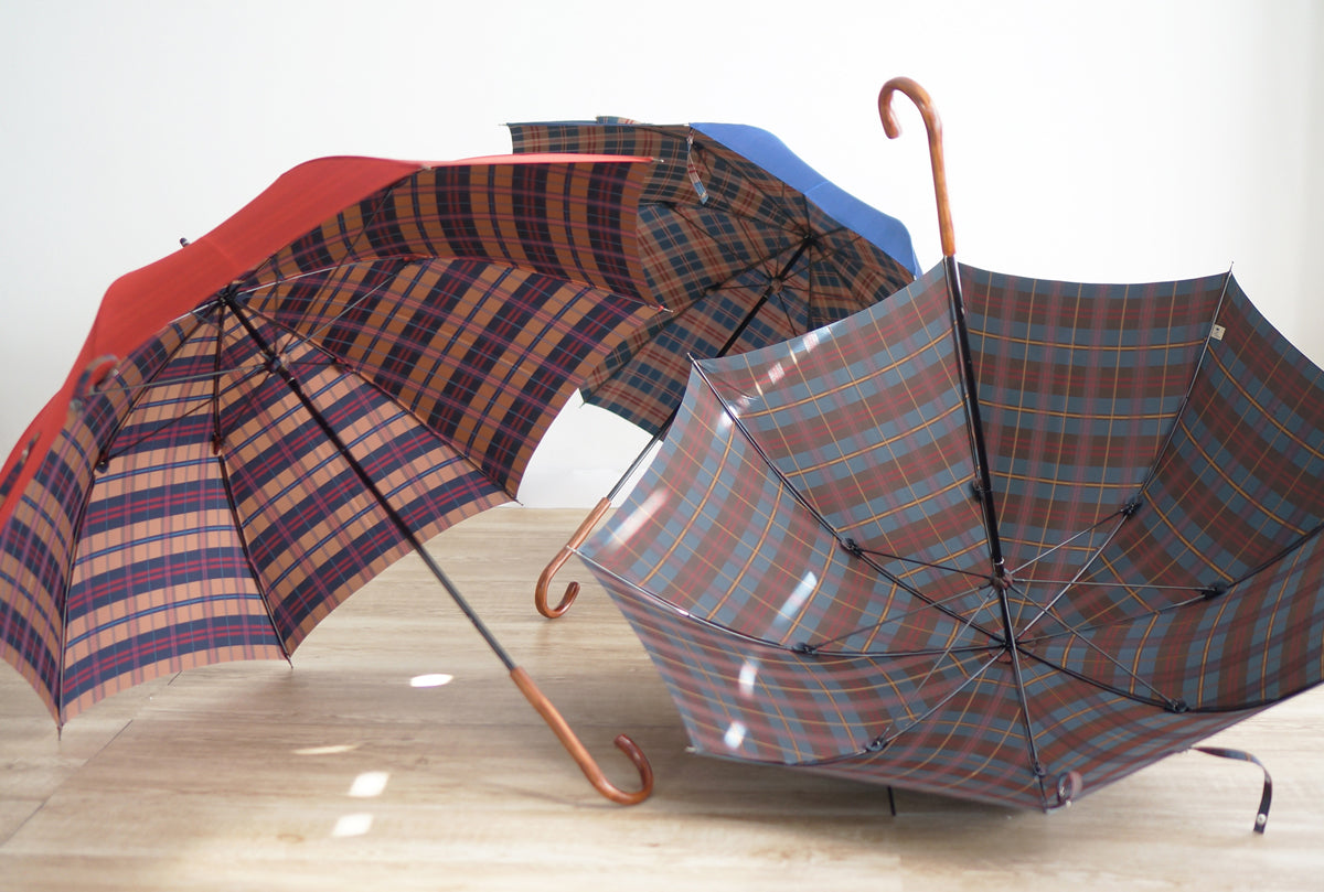 [Best Price] Plaid Long Umbrella 60cm 8 Ribs