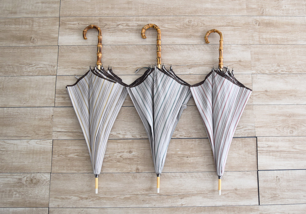 Shimatsumugi long umbrella 50cm 8 ribs