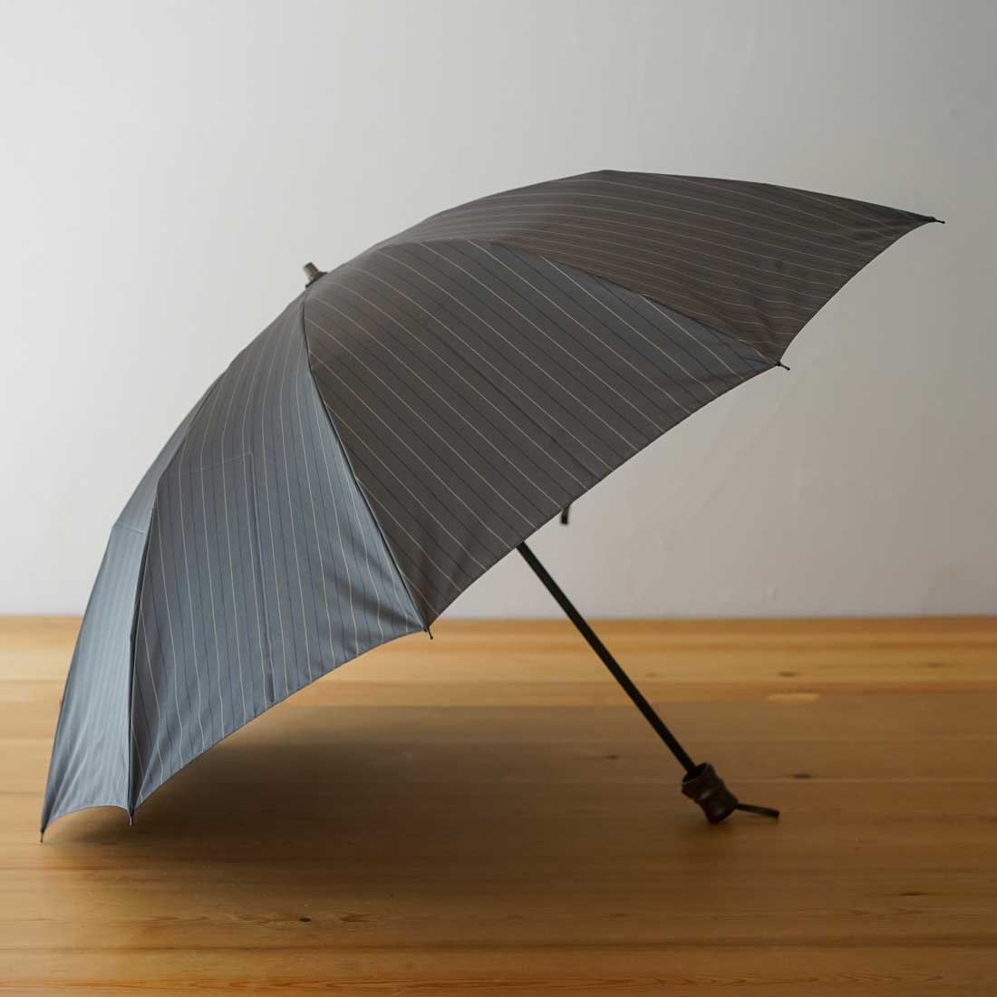 Twin stripe folding umbrella 60cm 10 ribs