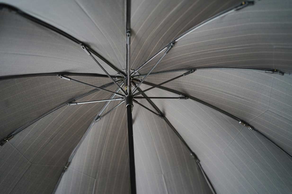 Twin stripe folding umbrella 60cm 10 ribs