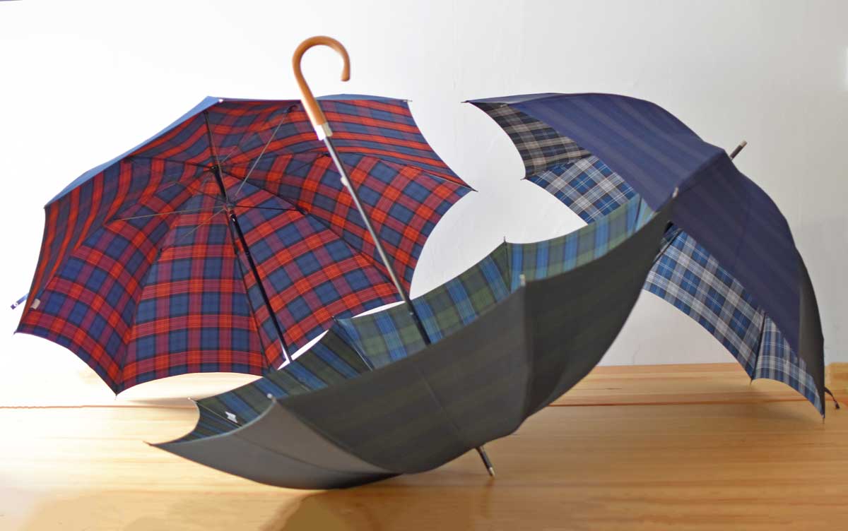 [Best Price] Plaid Long Umbrella 65cm 8 Ribs