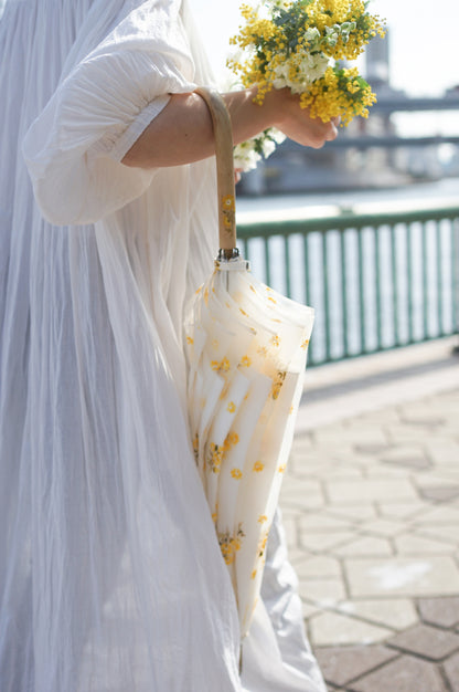 Guegain lace double layered long umbrella 50cm 10 ribs