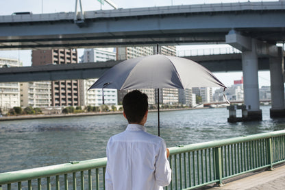 長傘 メンズ 日傘・晴雨兼用傘 UVカット率99.9％以上 遮光率99.99％以上 ×天然素材