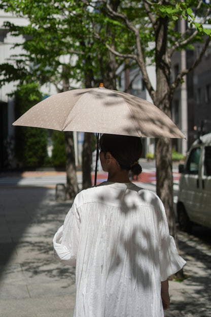 Fringe Dot Shade Folding Umbrella 50cm 8 Ribs