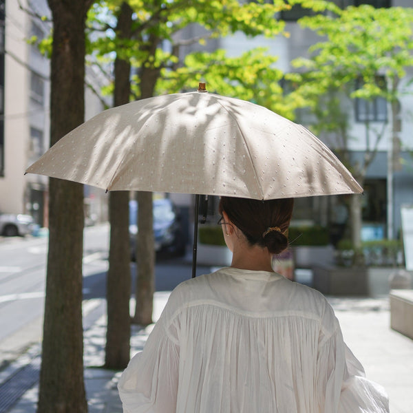 Fringe Dot Shade Folding Umbrella 50cm 8 Ribs