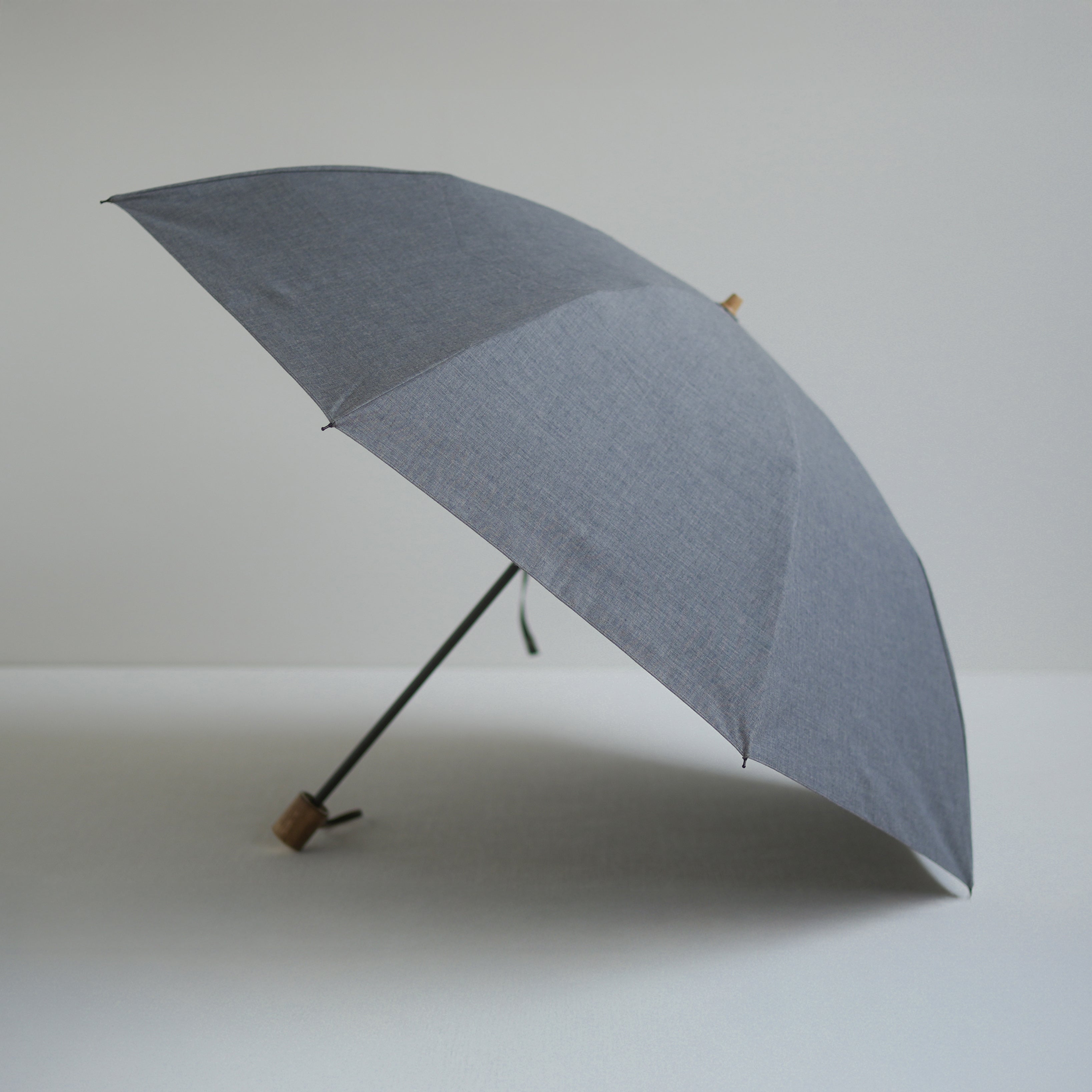 シャンブレーシェード 折りたたみ傘 55cm 8本骨