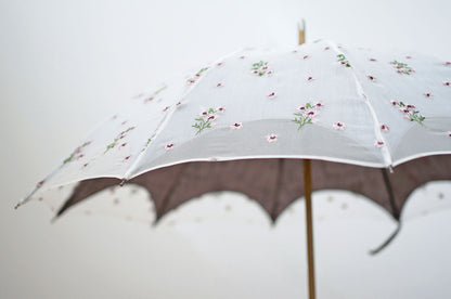 Guegain lace double layered long umbrella 50cm 10 ribs
