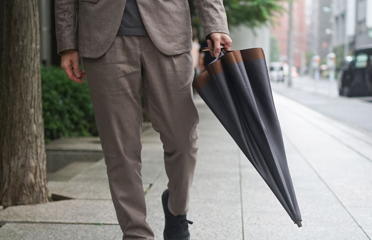 折りたたみ傘 メンズ 雨傘 傘をたたまなくても持ち歩けます