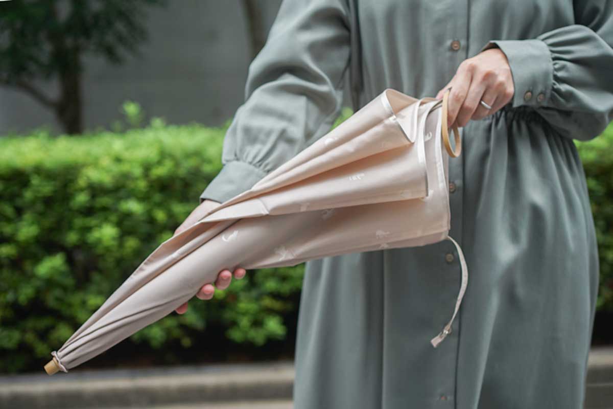 折りたたみ傘 レディース 雨傘 シルエットで表現する、ねこの愛らしい仕草