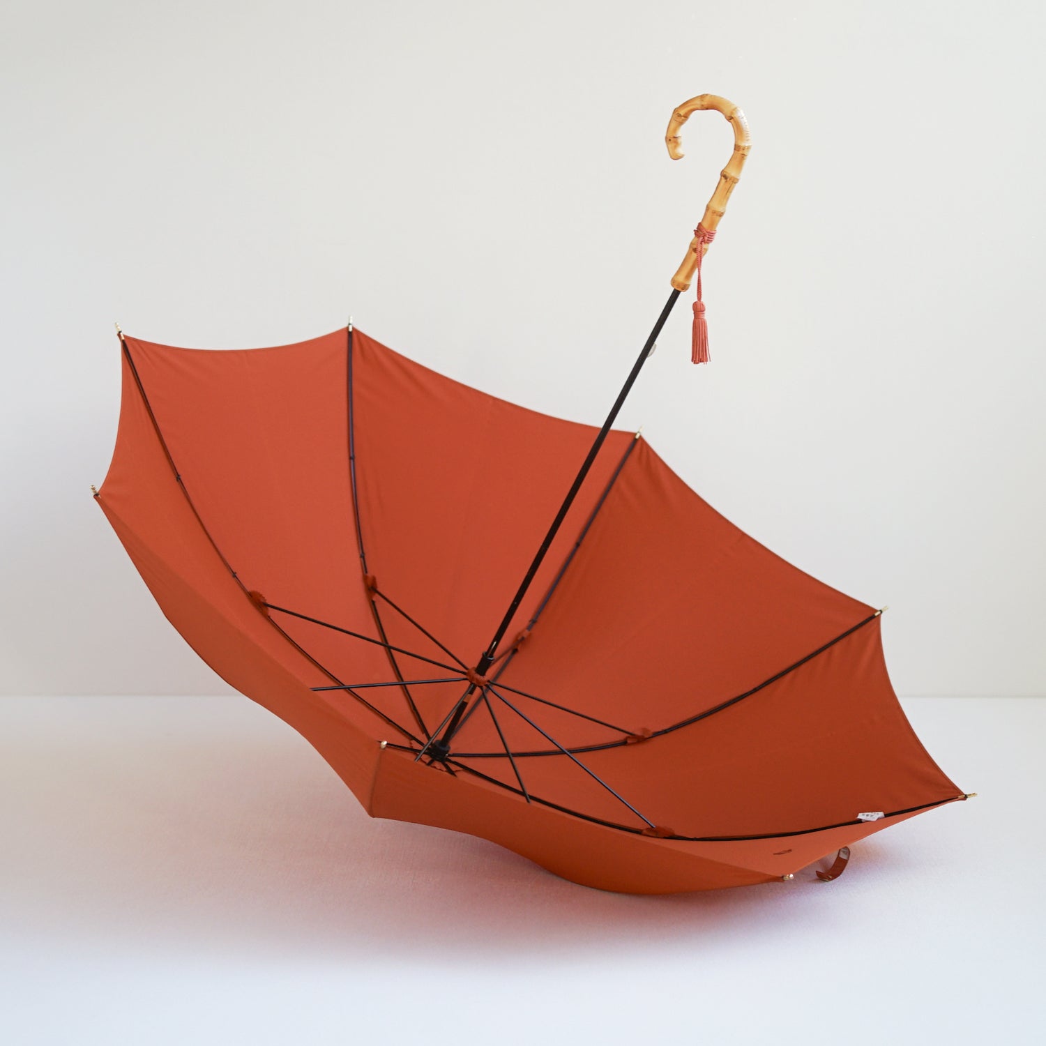 長傘 レディース 雨傘 超撥水 小宮商店 ミラトーレ オレンジブラウン